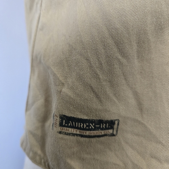 RALPH LAUREN 1967 Khaki Tan Cotton Sleeveless Button-Up Safari Vest. Size Small - Picture 4 of 12